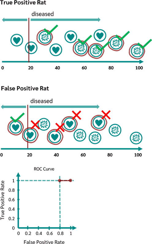 True Positive Rate and False Positive Rate