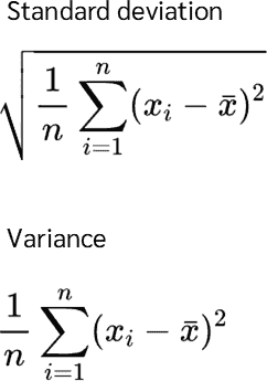 Standard Deviation and Variance